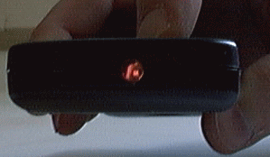 A digital camera can see the IR light